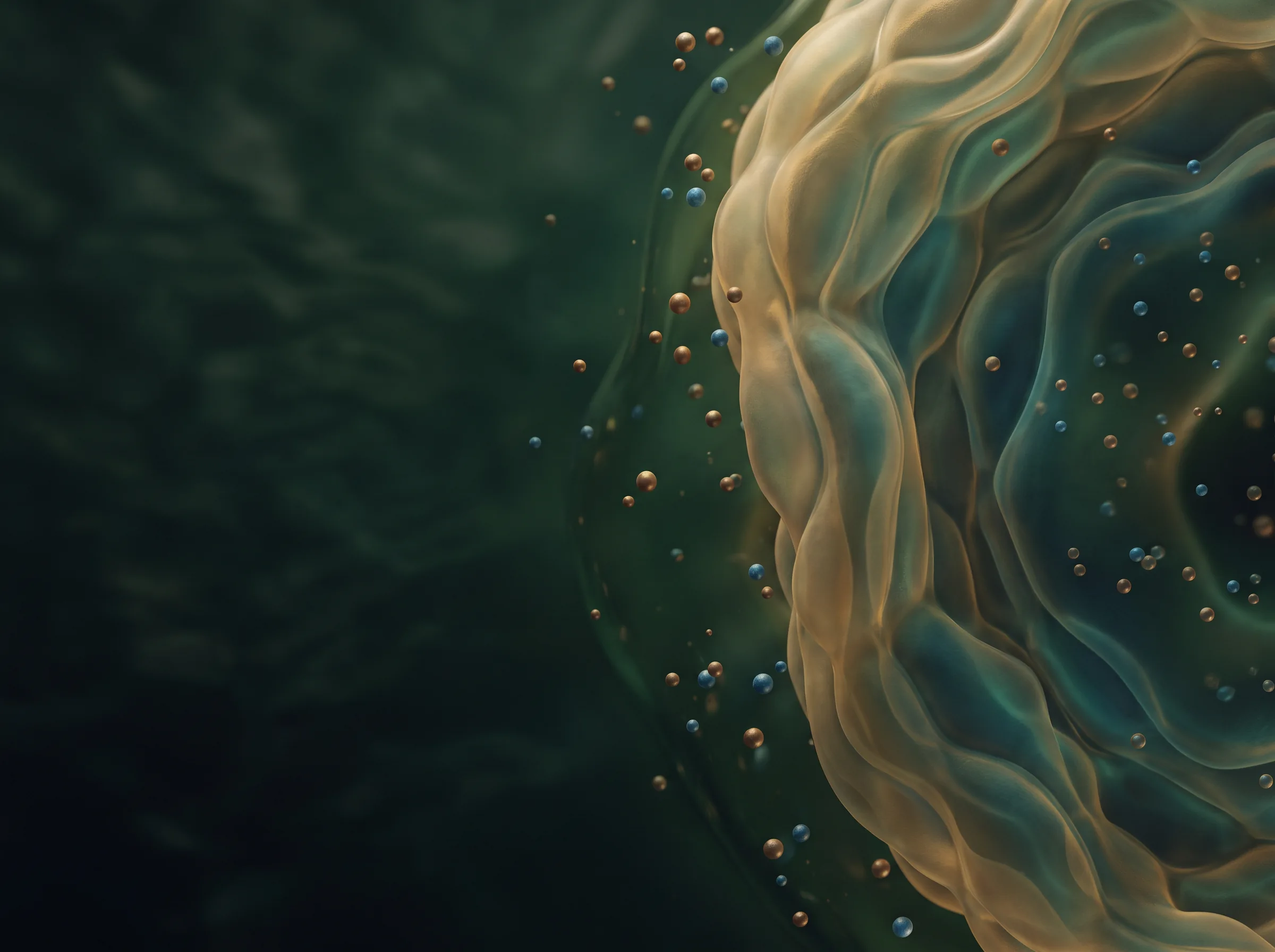 Abstrakte Zellmembranen und Ionen als Metapher für das Membranpotential